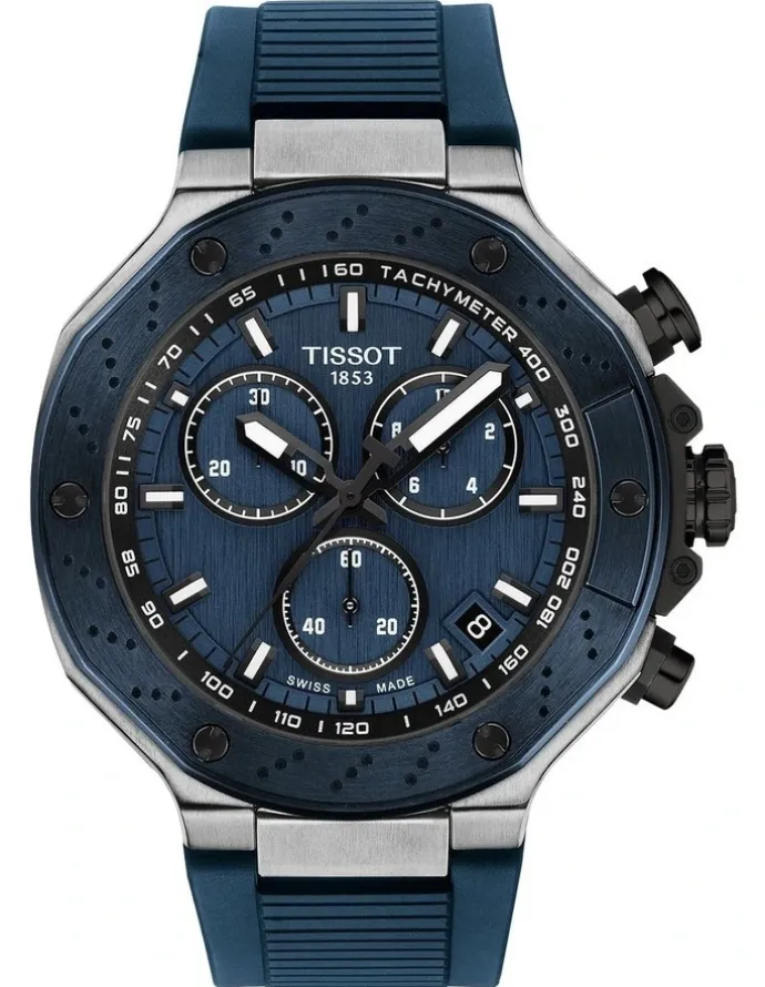 Tissot T-Race Quartz Chronograph Watch T1414172704100 in Blue