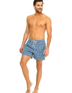Tolu Dark Essential Fishes Swim Shorts in Blue