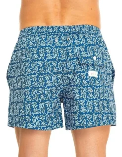 Tolu Dark Essential Fishes Swim Shorts in Blue