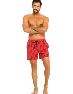 Tolu Jellyfish Swim Shorts in Red