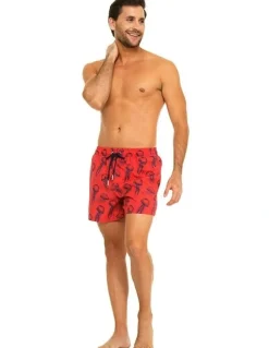 Tolu Jellyfish Swim Shorts in Red