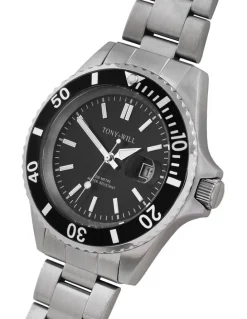 Tony+Will Diver Watch in Silver