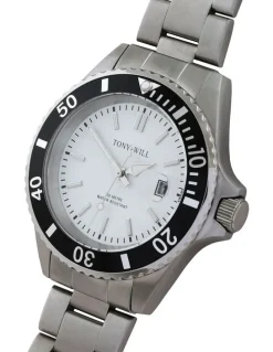 Tony+Will Diver Watch in Silver