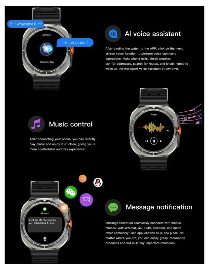 Tony+Will Smart Watch in Black
