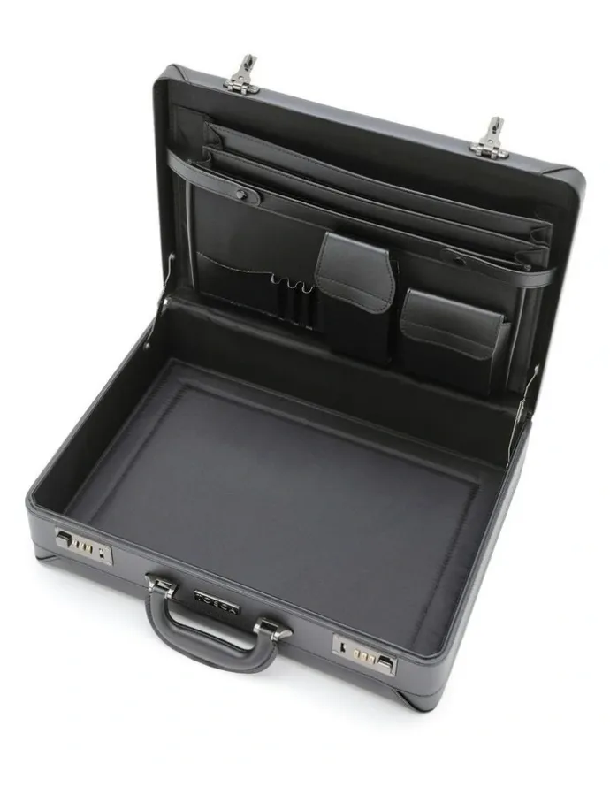 Tosca Business Briefcase Bag With Combination Lock in Black