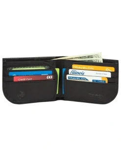 Travelon RFID Blocking Front Pocket Leather Wallet in Black