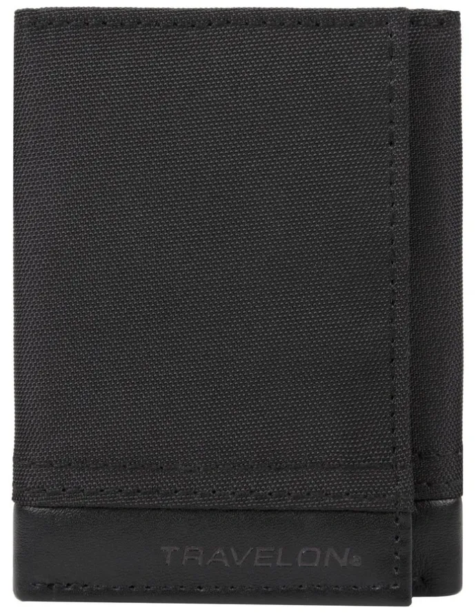 Travelon RFID Blocking Trifold Wallet in Black