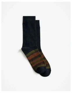 Trenery Bold Stripe Sock in Night Sky