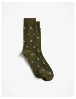 Trenery Bumble Bee Sock in Winter Moss