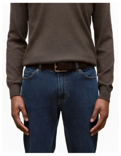 Trenery Mica Suede Belt in Coffee Bean