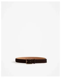 Trenery Mica Suede Belt in Coffee Bean