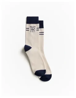 Trenery Monogram Sport Sock in White