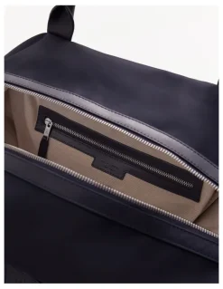 Trenery Terra Leather Trimmed Travel Bag in Night Sky