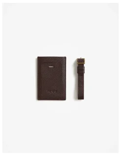Trenery Wynyard Luggage Tag in Espresso
