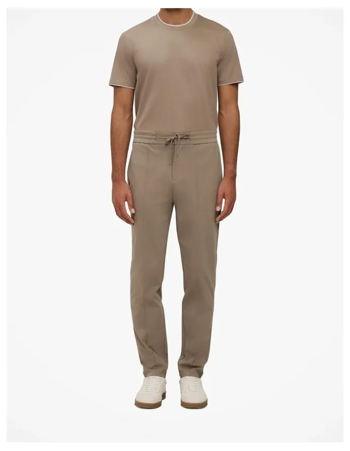 Trenery Ponte Straight Leg Pant in Dark Taupe