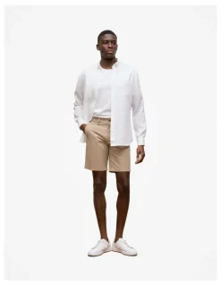 Trenery Stretch Cotton Chino Short in Desert
