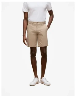 Trenery Stretch Cotton Chino Short in Desert