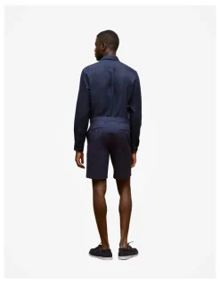 Trenery Stretch Cotton Chino Shorts in Navy
