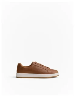 Trenery Woodhead Leather Sneaker in Chestnut