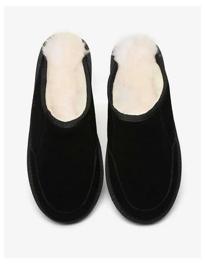 UGG Australian Shepherd Bred Cow Suede Slipper in Black