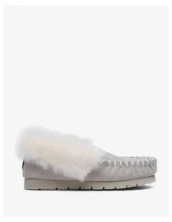 UGG Australian Shepherd Popo Cow Suede Moccasin Slipper in Sand