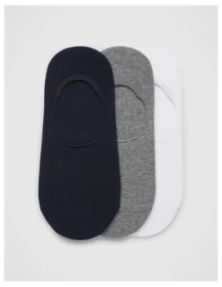 Unison No Show Socks 3 Pack in Assorted