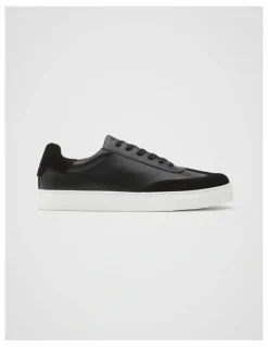 Unison Stockholm Leather Sneaker in Black