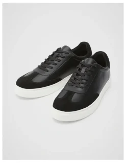 Unison Stockholm Leather Sneaker in Black