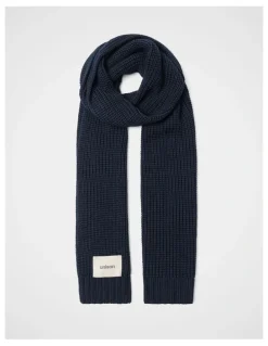 Unison Textured Knit Scarf in Blue