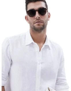 Unison Linen Regular Fit Shirt in White