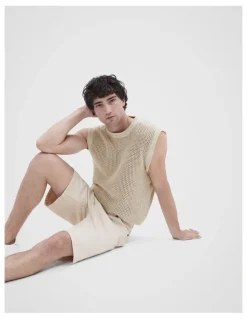 Unison Net Stitch Tank in Sand