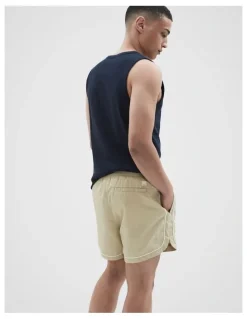 Unison Rib Singlet in Navy
