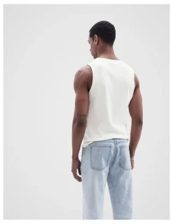 Unison Rib Singlet in White
