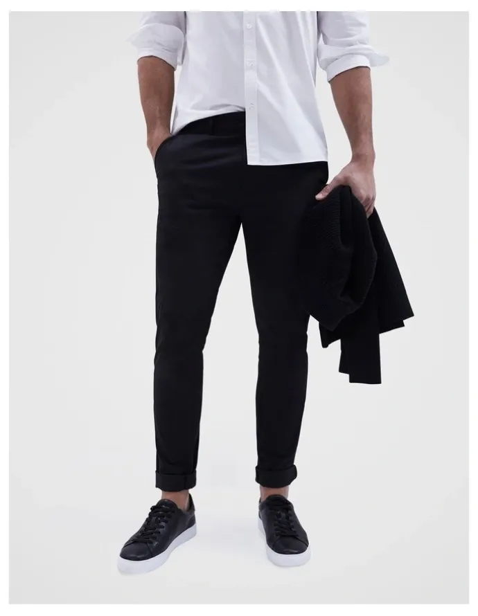 Unison Slim Chino Pant in Black