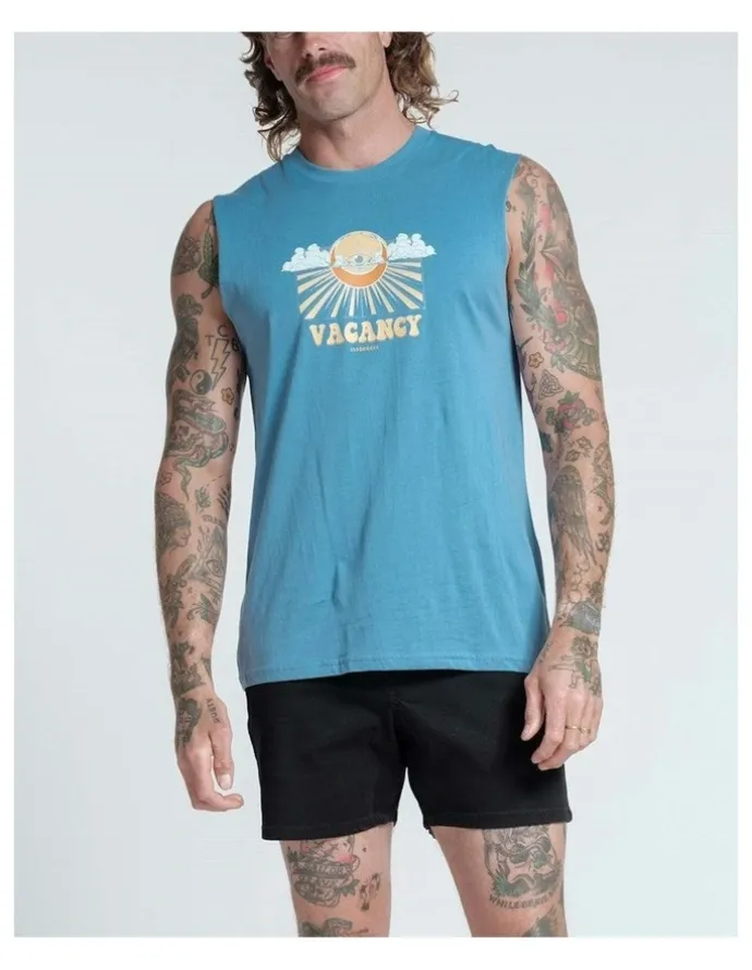 Vacancy Co All Seeing Eye Tank in Dusty Blue