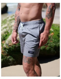 Vacancy Co Aztek Swim Shorts in Grey