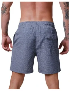 Vacancy Co Aztek Swim Shorts in Grey