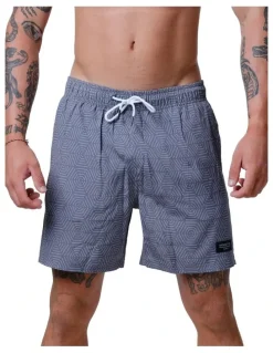 Vacancy Co Aztek Swim Shorts in Grey