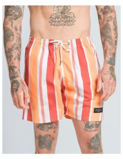 Vacancy Co Calypso Swim Shorts in Orange