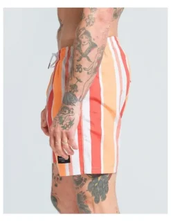 Vacancy Co Calypso Swim Shorts in Orange