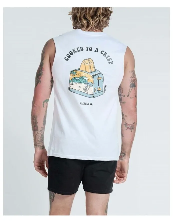 Vacancy Co Cooked Tank in White