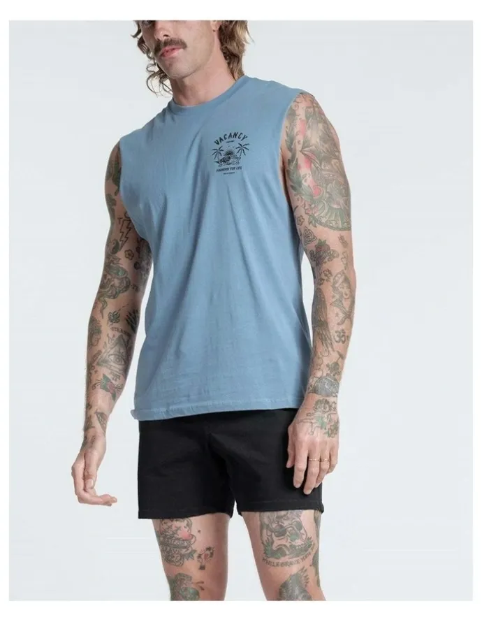 Vacancy Co Endless Summer Tank in Dusty Blue