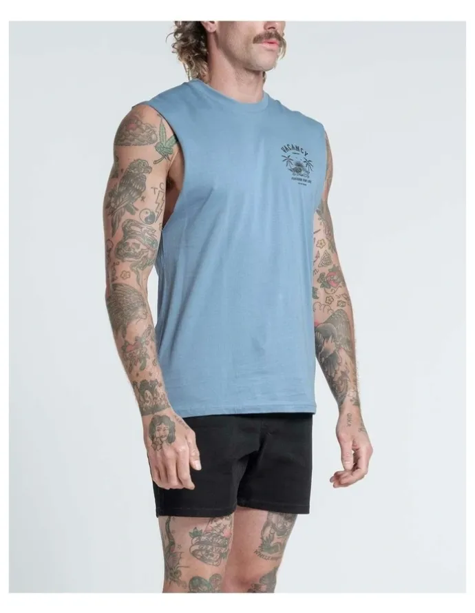 Vacancy Co Endless Summer Tank in Dusty Blue