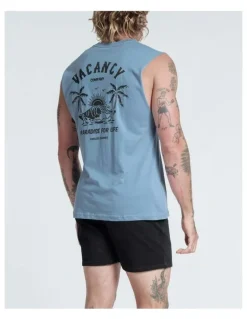 Vacancy Co Endless Summer Tank in Dusty Blue