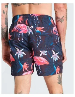 Vacancy Co Flamingo Swim Short in Ink