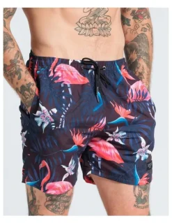 Vacancy Co Flamingo Swim Short in Ink