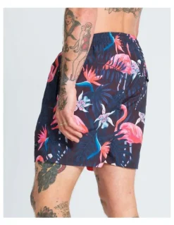 Vacancy Co Flamingo Swim Short in Ink