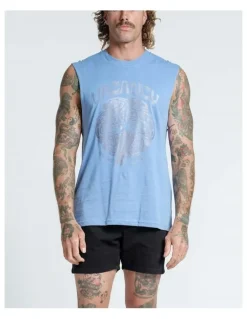 Vacancy Co Heartless Tank in Dusty Blue