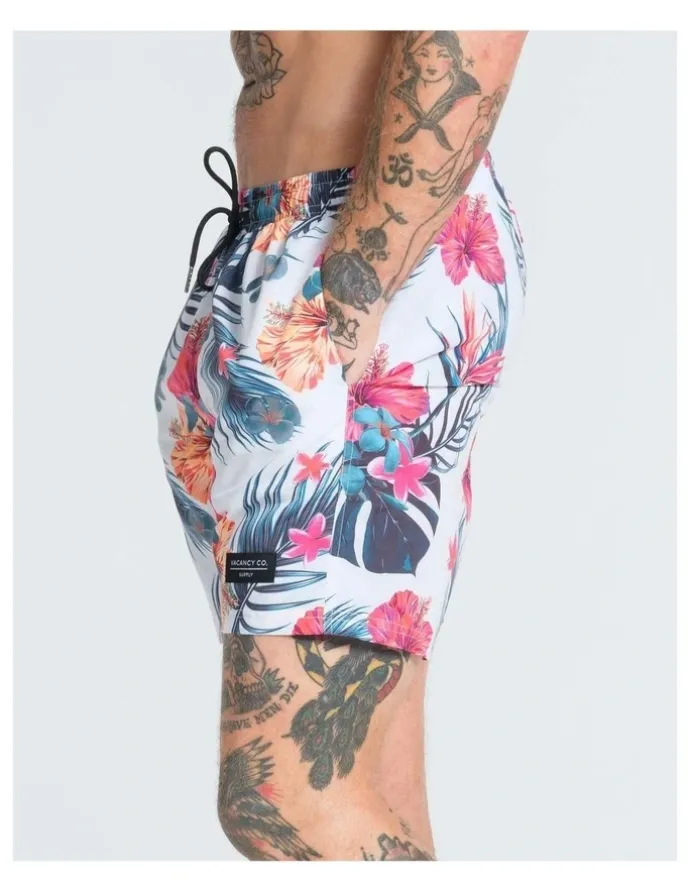 Vacancy Co Hibiscus Swim Shorts in Assorted