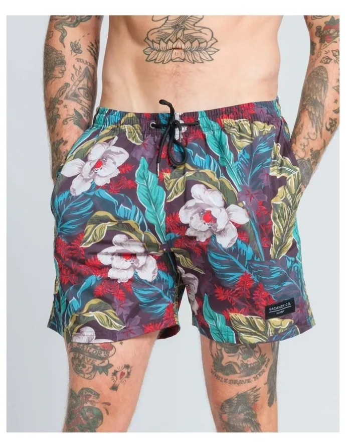 Vacancy Co Jungle Swim Short in Assorted